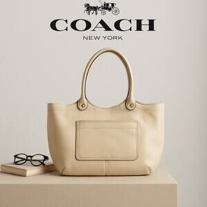 Authenticated Coach Cream Leather Purse
